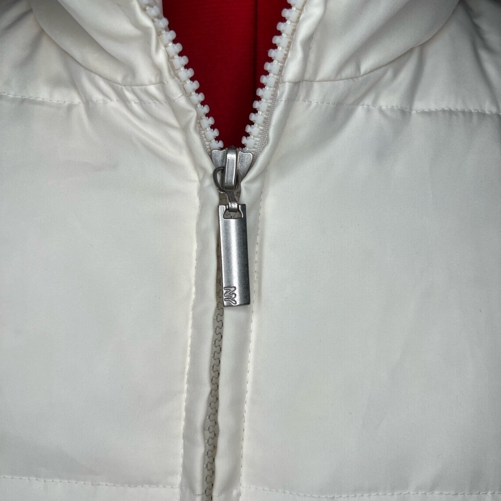 New York & Company Down Feather Filled Puffer Jacket Off White Womens Small. - Picture 2 of 10